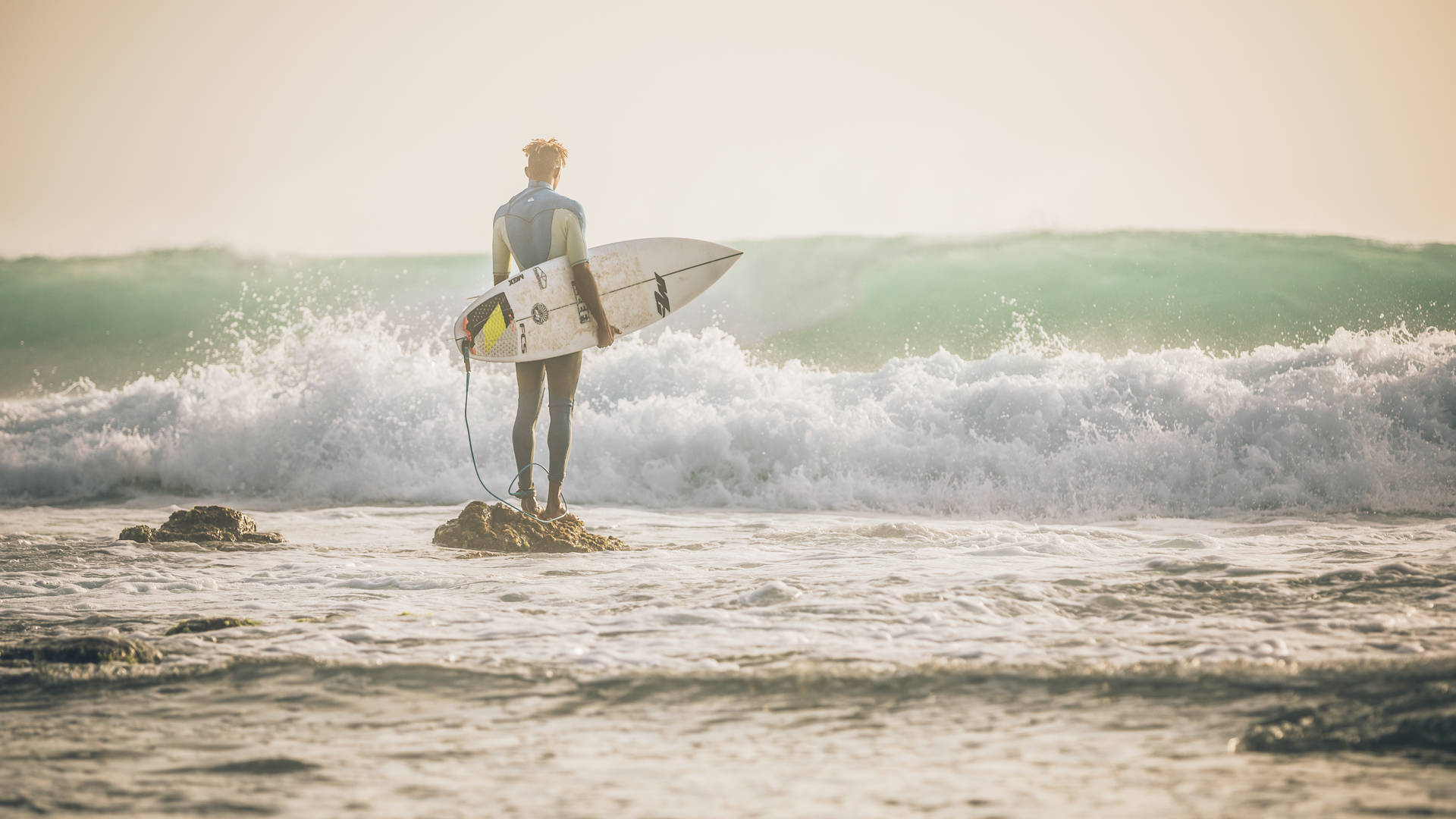 Surfer op kaapverdie