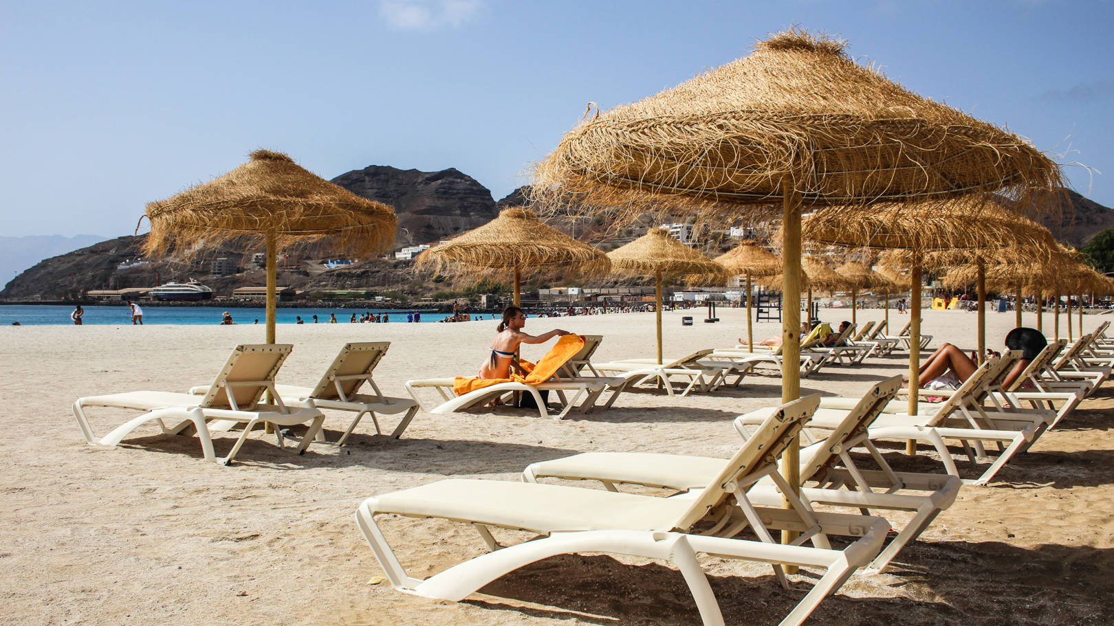 Het Laginha stadsstrand in Mindelo